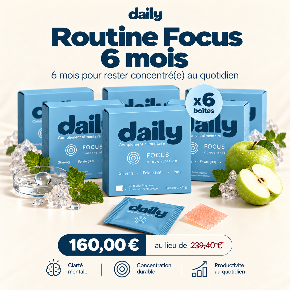 Pack de 6 mois de concentration et de clarté mentale