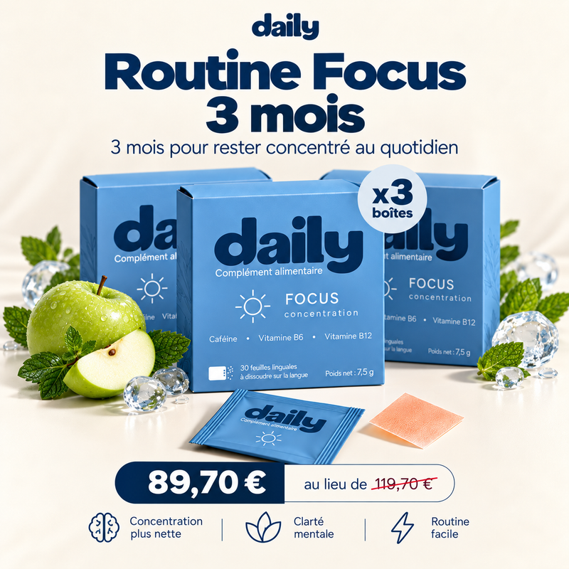 FOCUS - Pack 3 mois de concentration et de clarté mentale